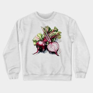 Beetroots Watercolor Art Crewneck Sweatshirt